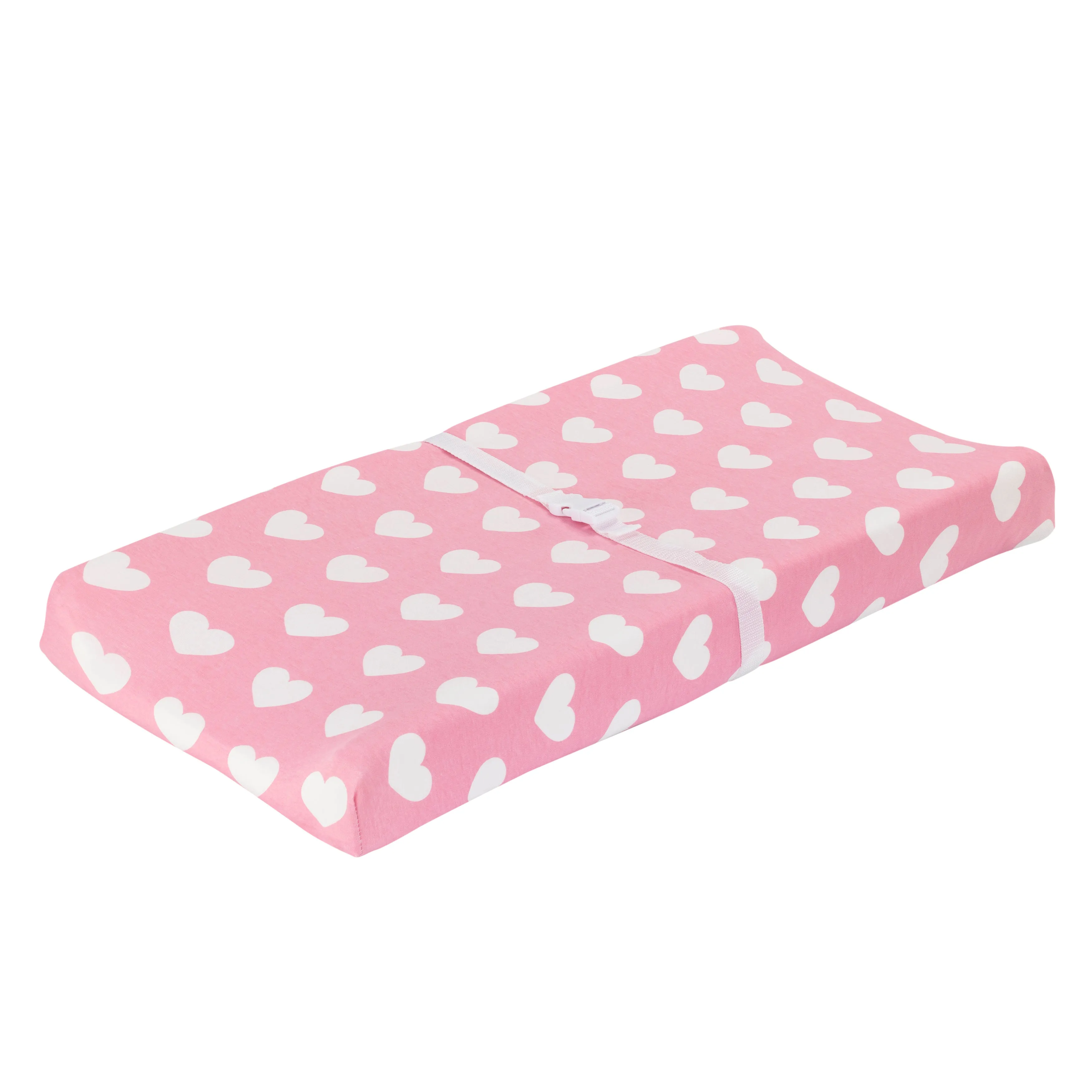 2 Pack Cotton Jersey Knit Changing Pad Cover - Hearts/Dots