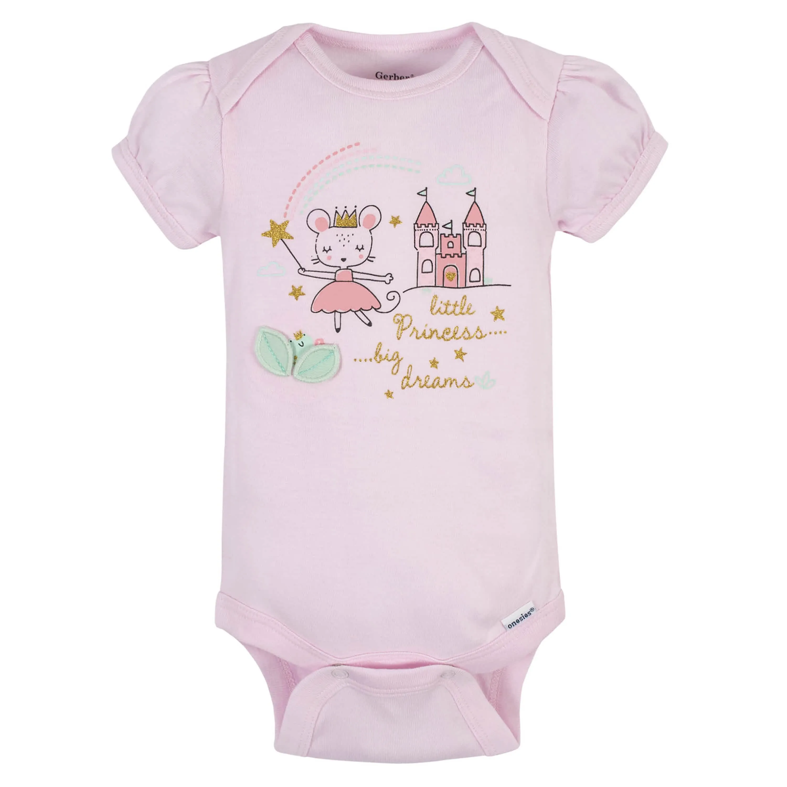 3-Pack Baby Girls Fairy Tale Short Sleeve Onesies® Bodysuits