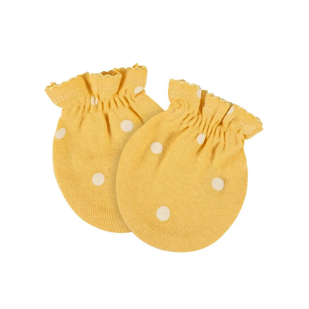 4-Pack Baby Girls Daisy No Scratch Mittens