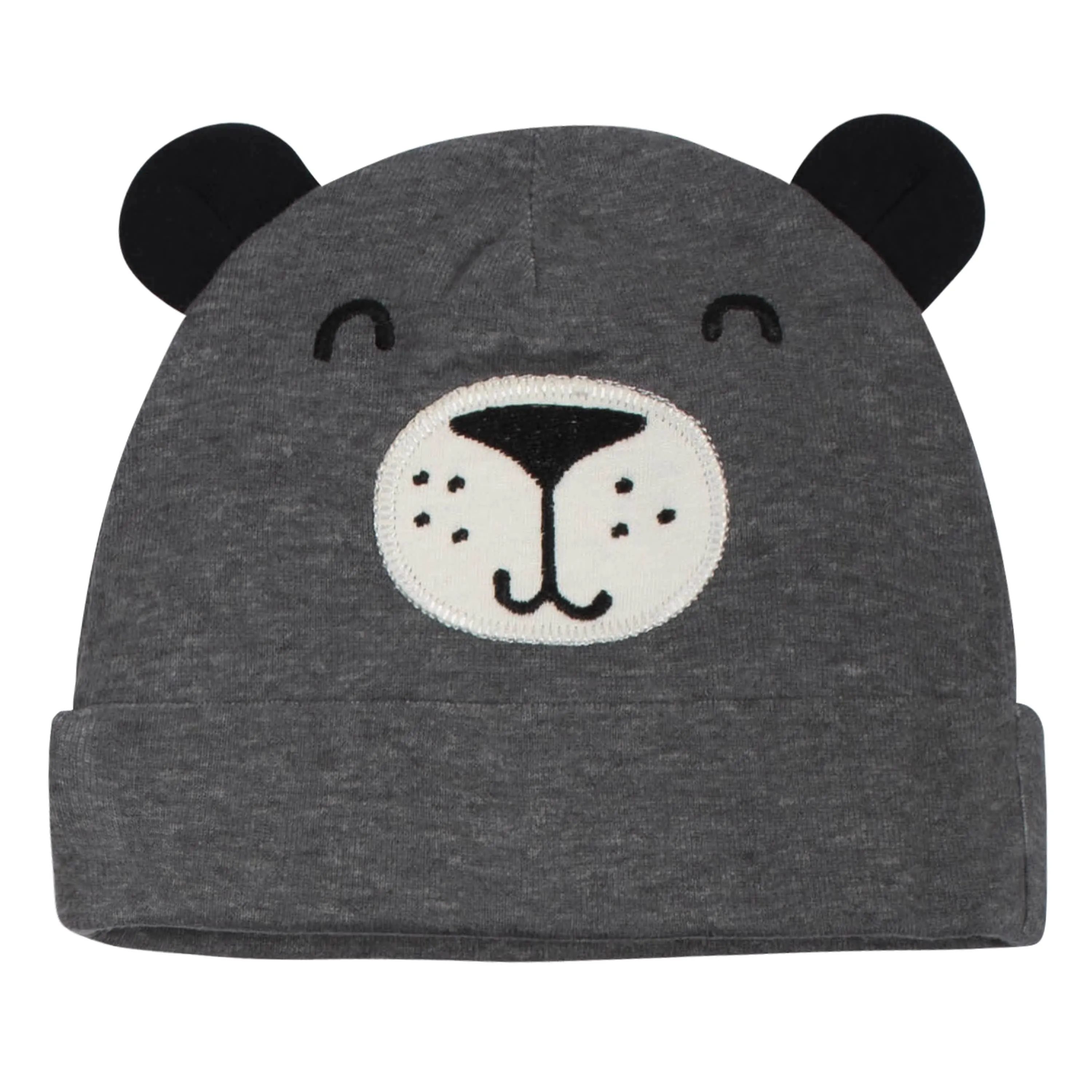 5-Pack Baby Boys Bear Caps