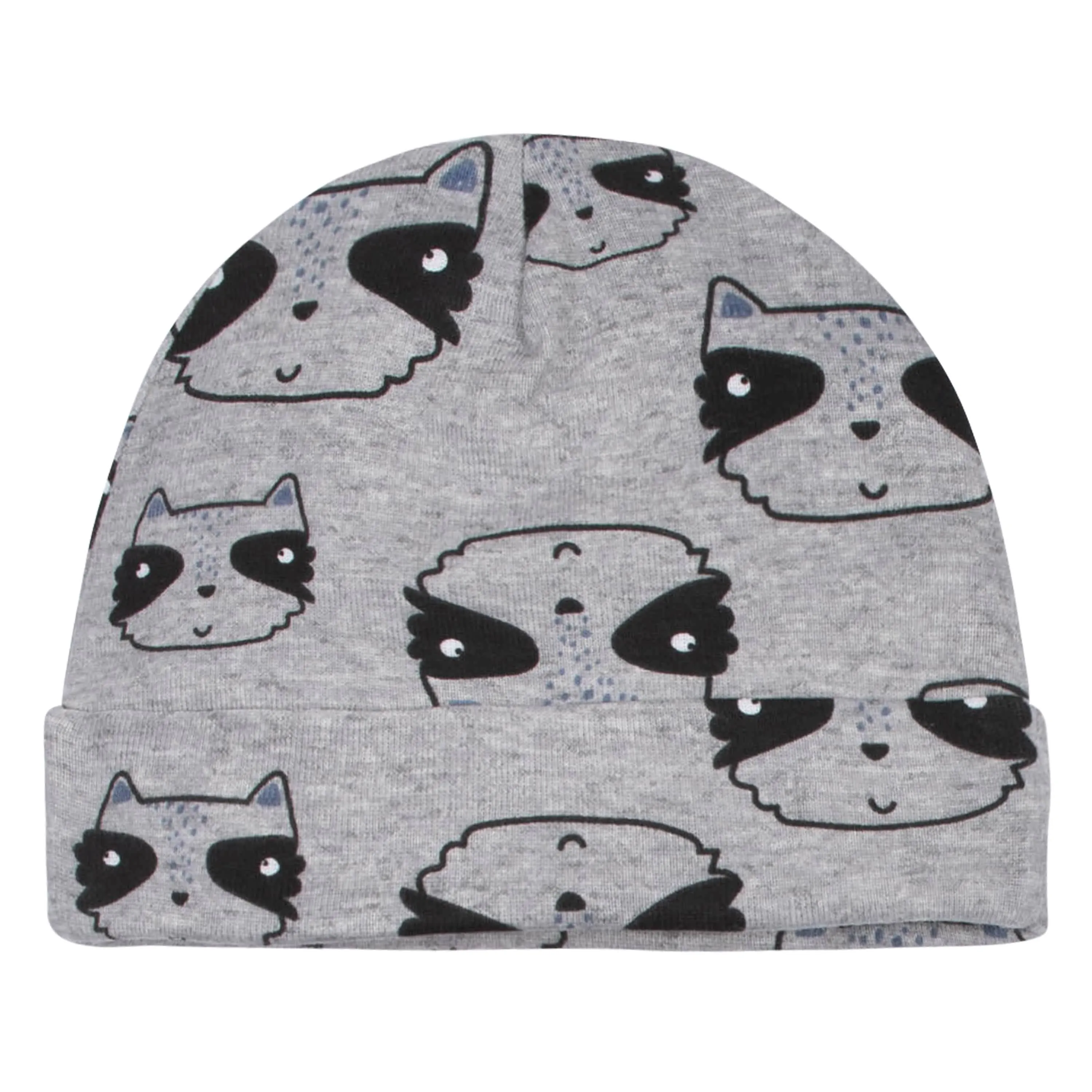 5-Pack Baby Boys Raccoon Caps