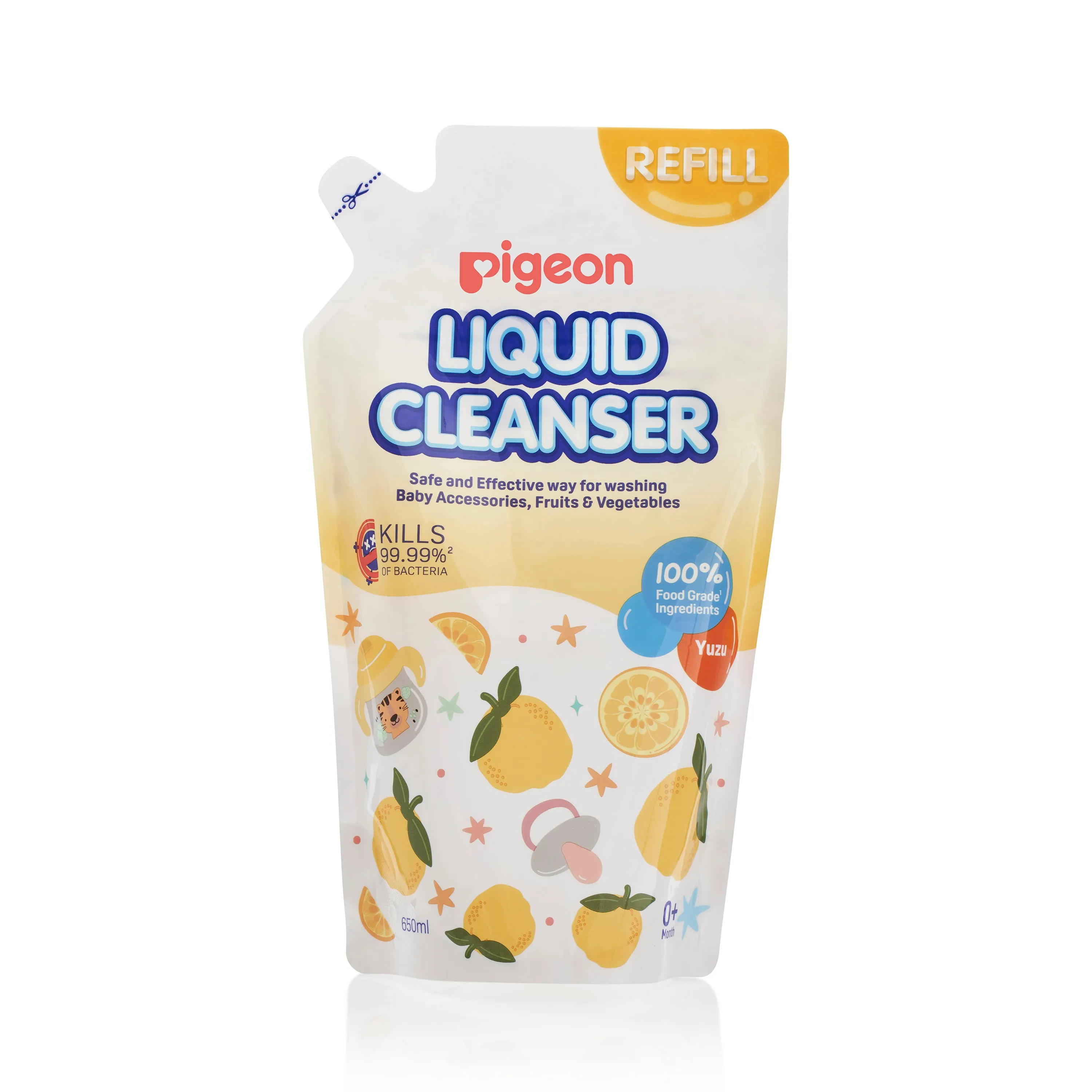 [6-Pack] Pigeon Liquid Cleanser Yuzu 650ml Refill Exp: 06/25