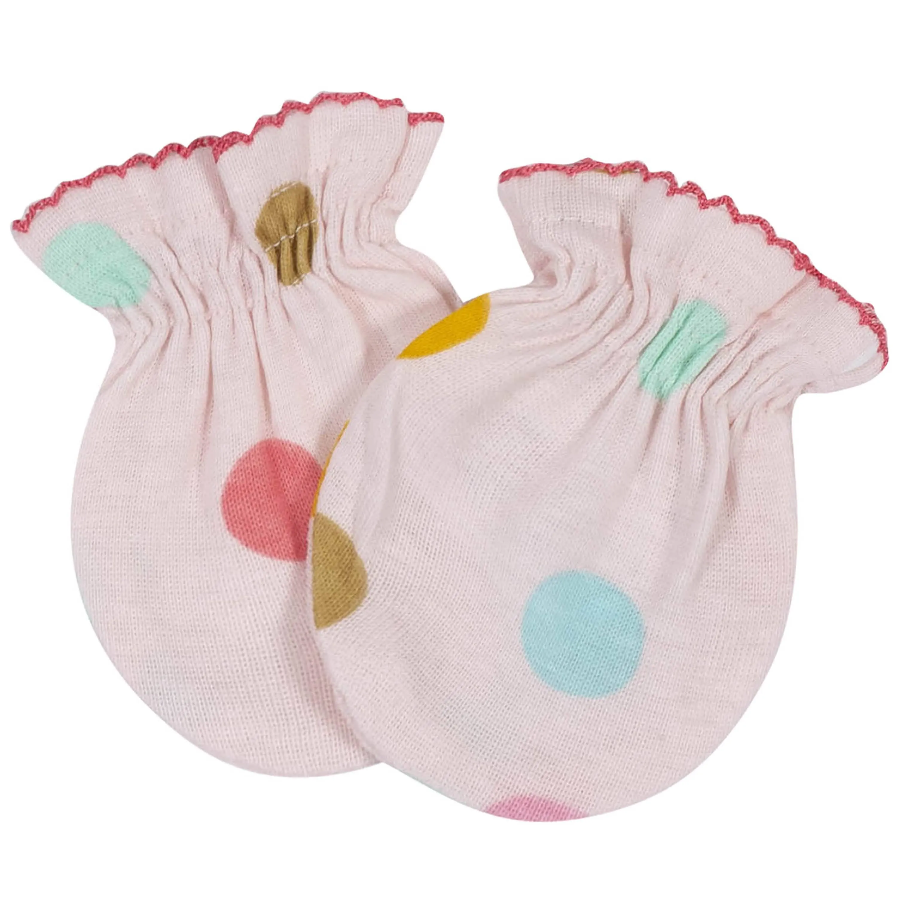 8-Pack Baby Girls Rainbow Organic Mittens