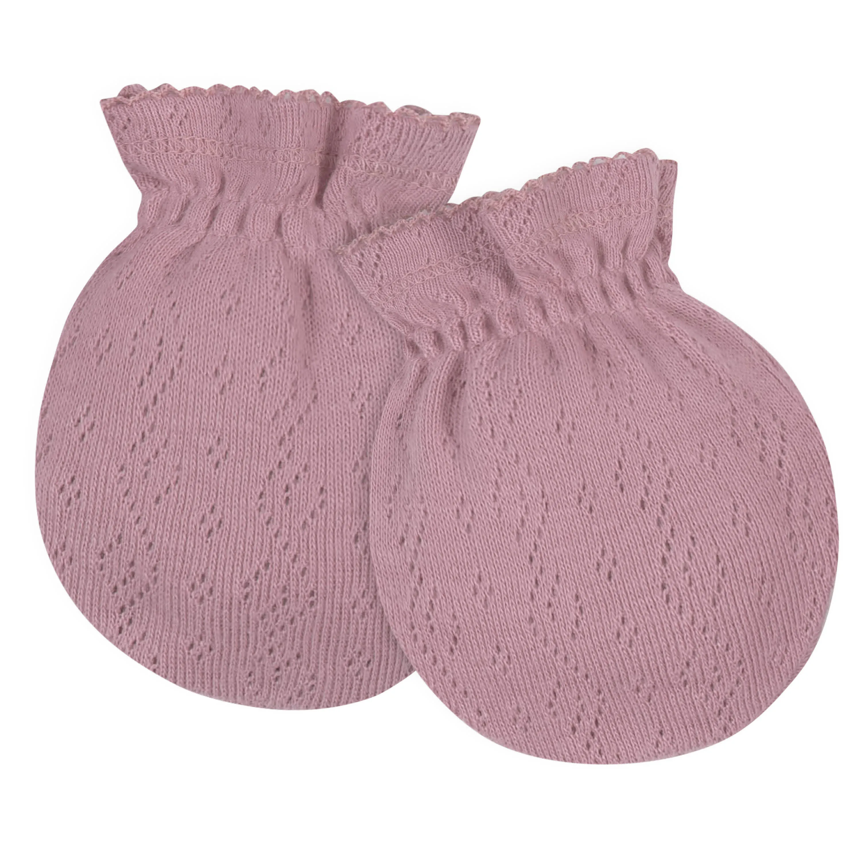 8-Piece Organic Baby Girls Floral Caps & No Scratch Mittens