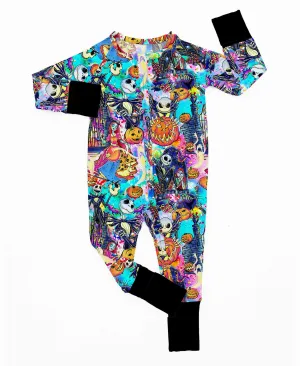 A Little Batty Jack Attack - Bamboo Zippy Romper