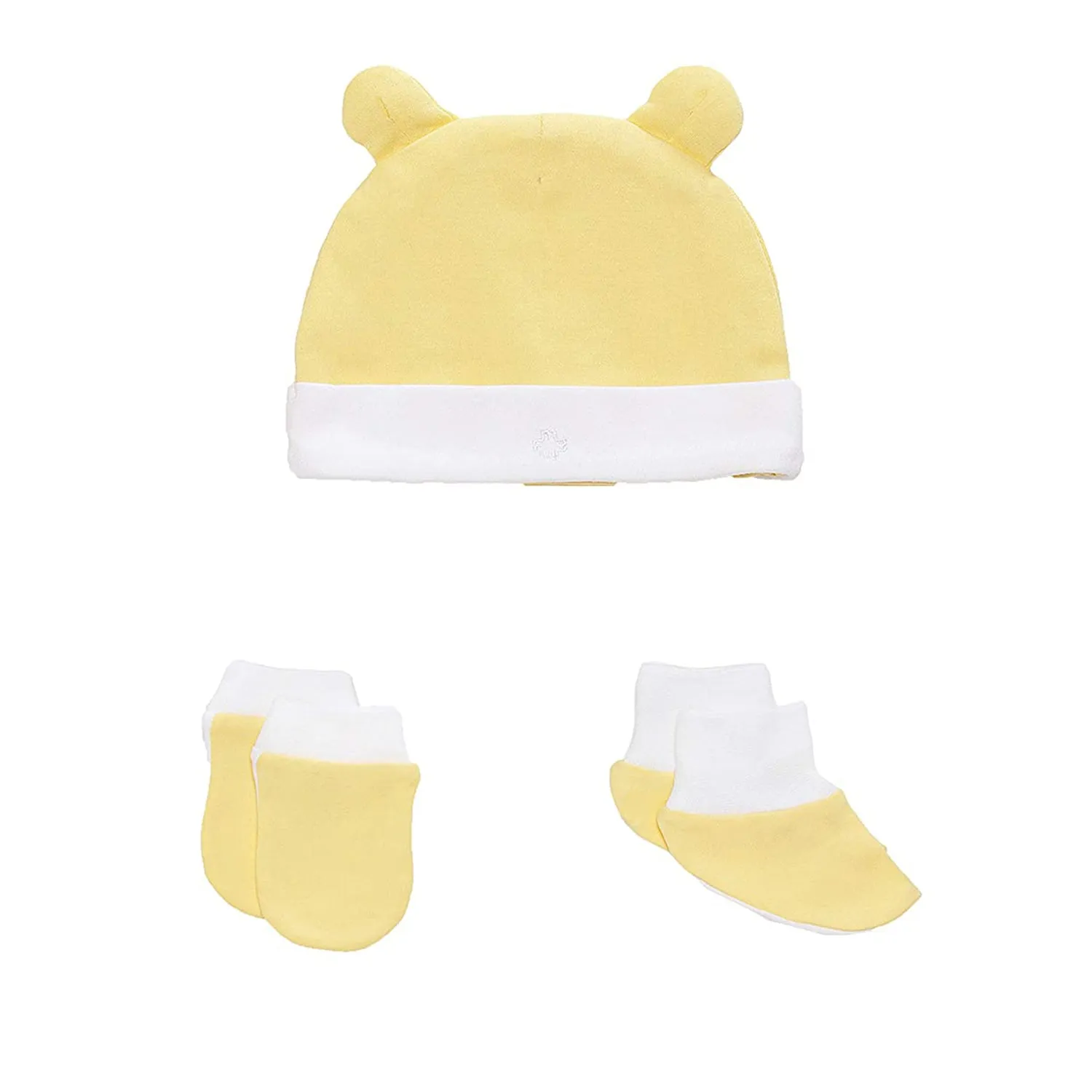 Accessories (Cap, Mittens, Booties) Gift Set 3 Pcs - Boys - Yellow