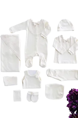 Alex Ecru Organic Cotton Newborn Coming Home Set (10 Pcs)