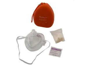 AMBU CPR MASK WITH O2 INLET IN HARD CASE