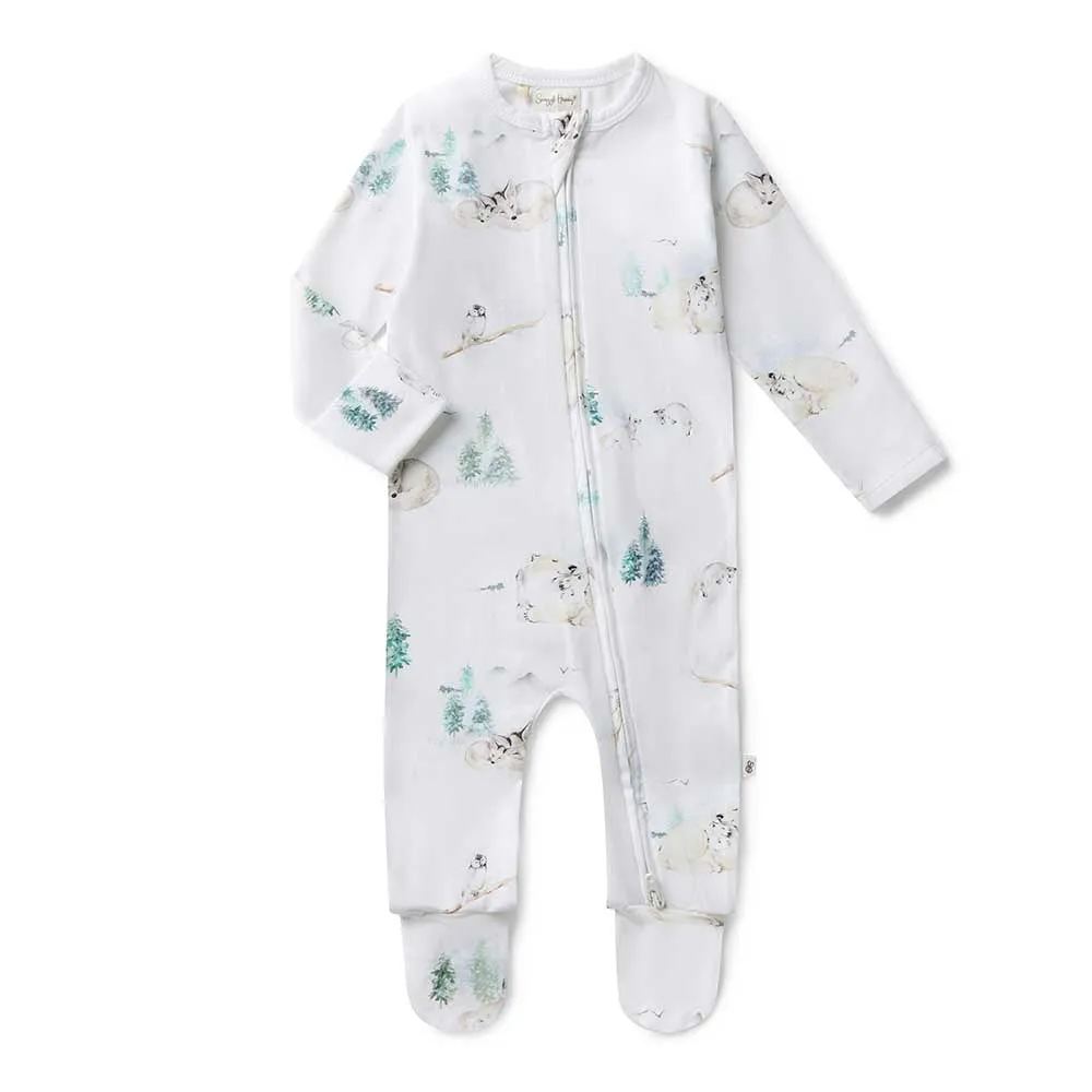 Arctic Organic Snuggle Sleepsuit Zip Footie