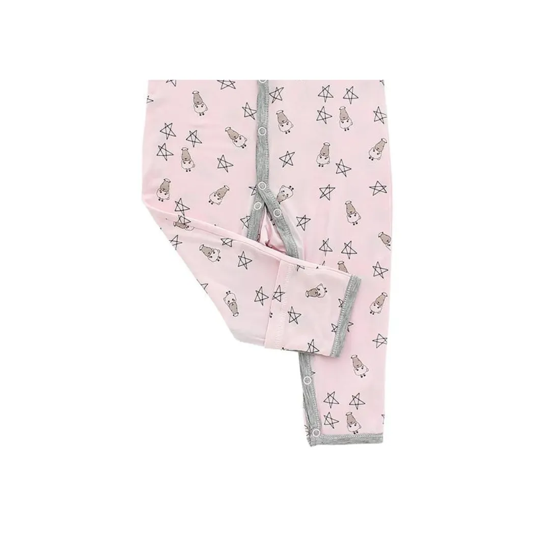 Baa Baa Sheepz Romper Pink Small Star & Sheepz