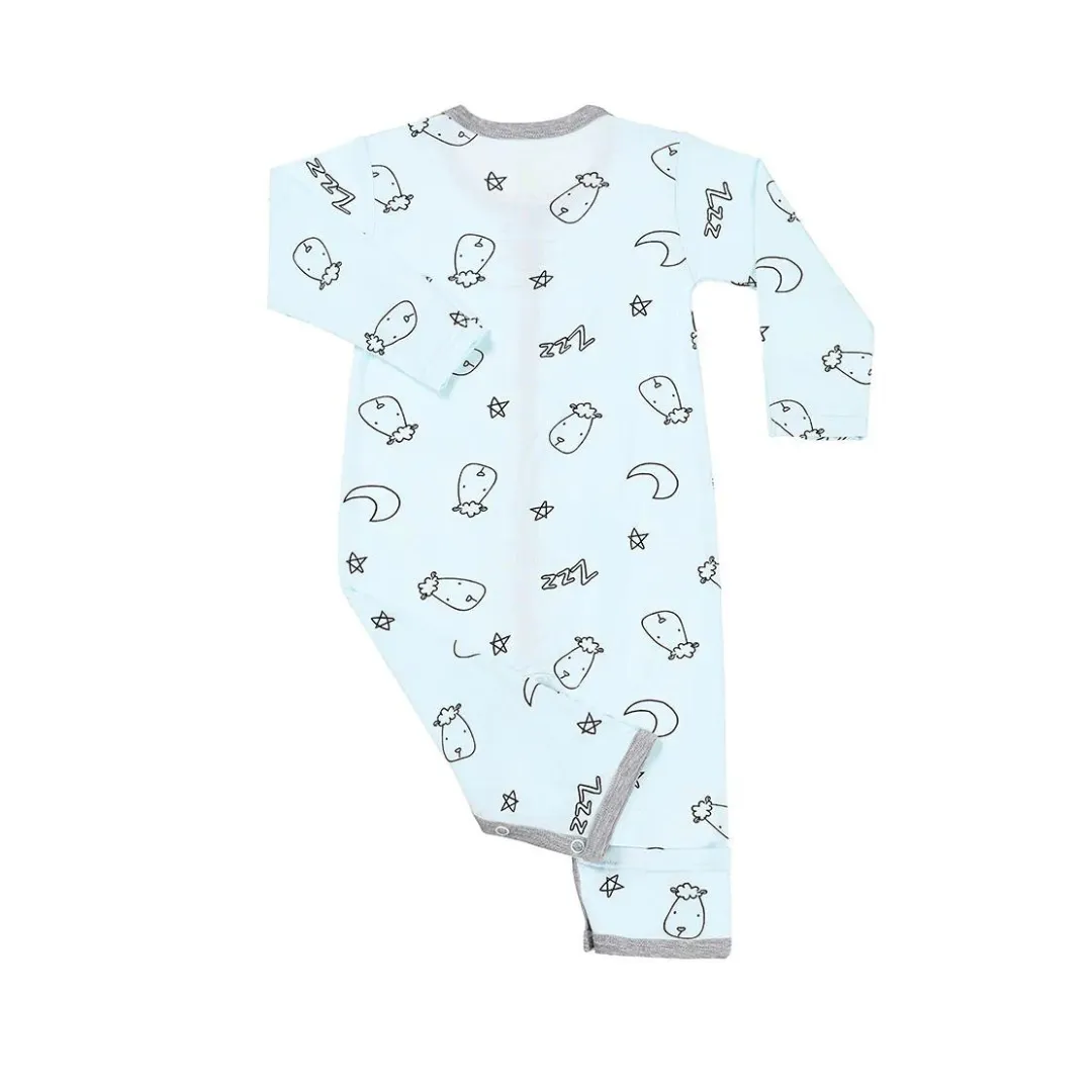 Baa Baa Sheepz Romper Sweet Dreams Baa Baa Blue - Snap