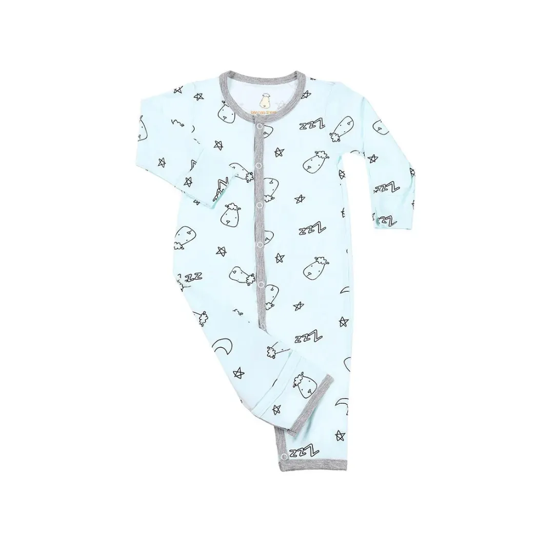 Baa Baa Sheepz Romper Sweet Dreams Baa Baa Blue - Snap