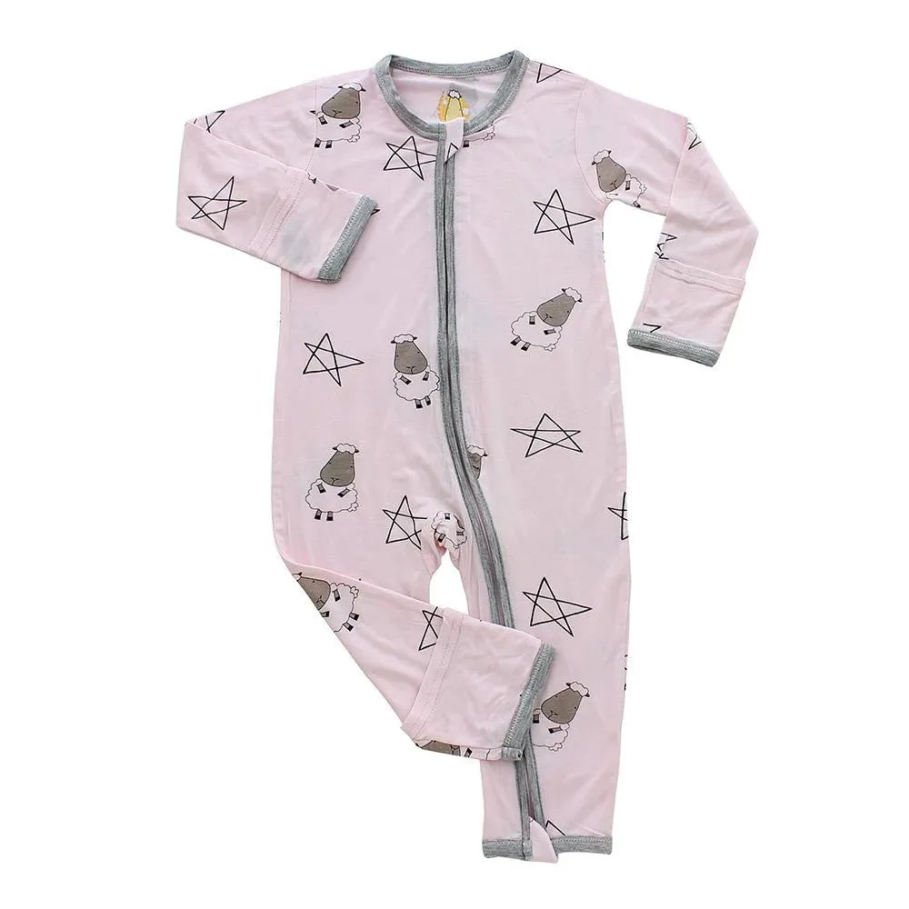 Baa Baa Sheepz Romper Zip Big Star & Sheepz Pink