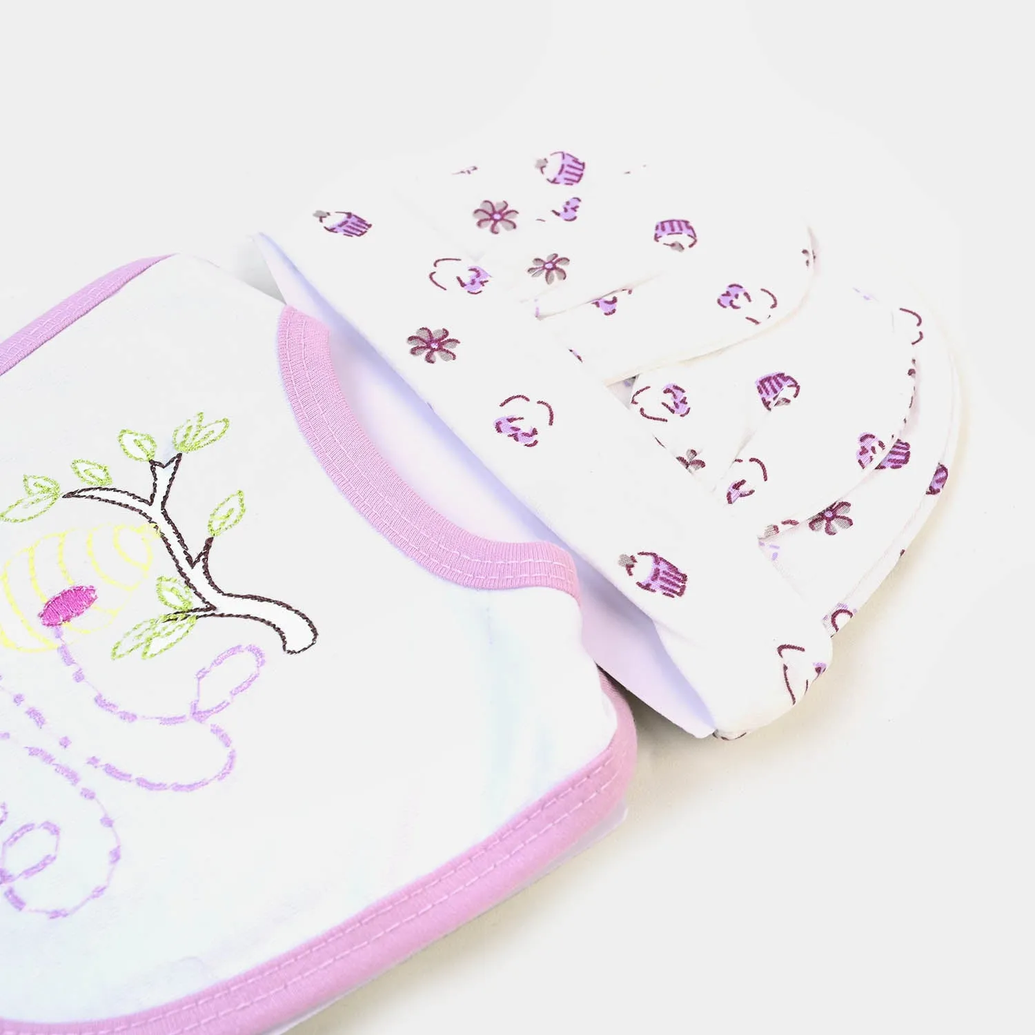 Baby Bib Cap   Mittens 4PCs Set