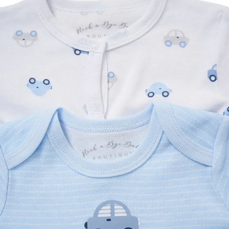 Baby Boy Blue Cars 5 Piece Clothing Set