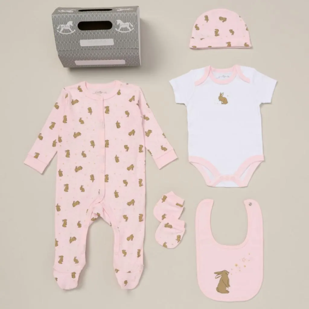 Baby Girl 'Bunny and Star' Clothing Set