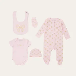 Baby Girl Clothing Gift Set 'Hearts and Bows'