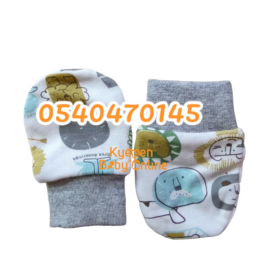 Baby Girl Mittens Set (3pcs) I Love Milk