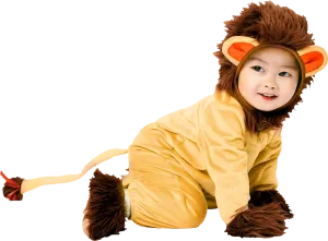 Baby Lion Costume, Animal Halloween Pajamas, Girls Boys Onesie Romper Jumpsuit 5PCS