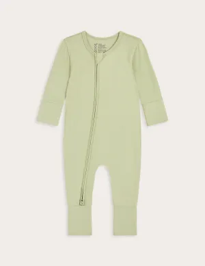 Baby Long Sleeve Romper - Sage