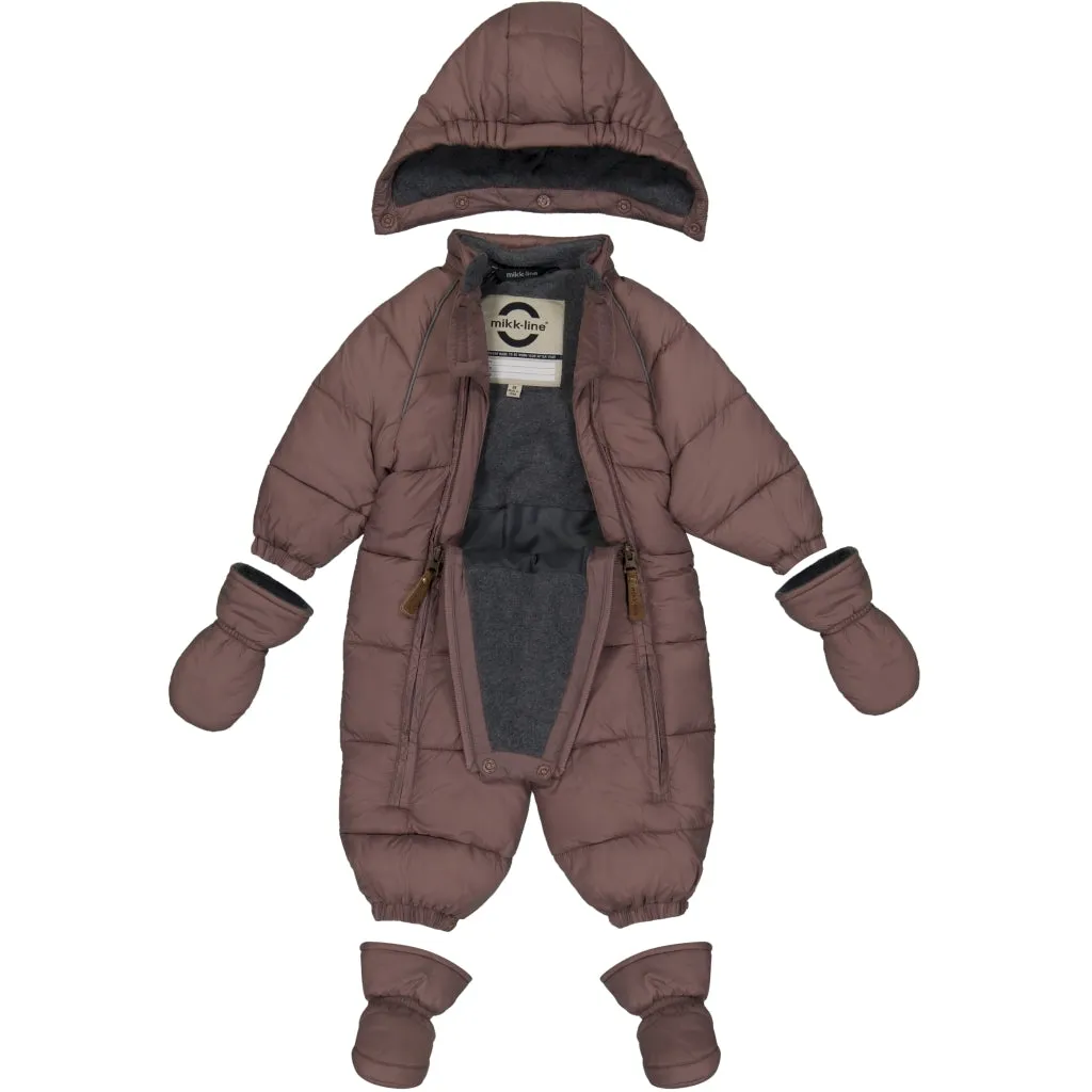 Baby Puffer Snowsuit - Twilight Mauve