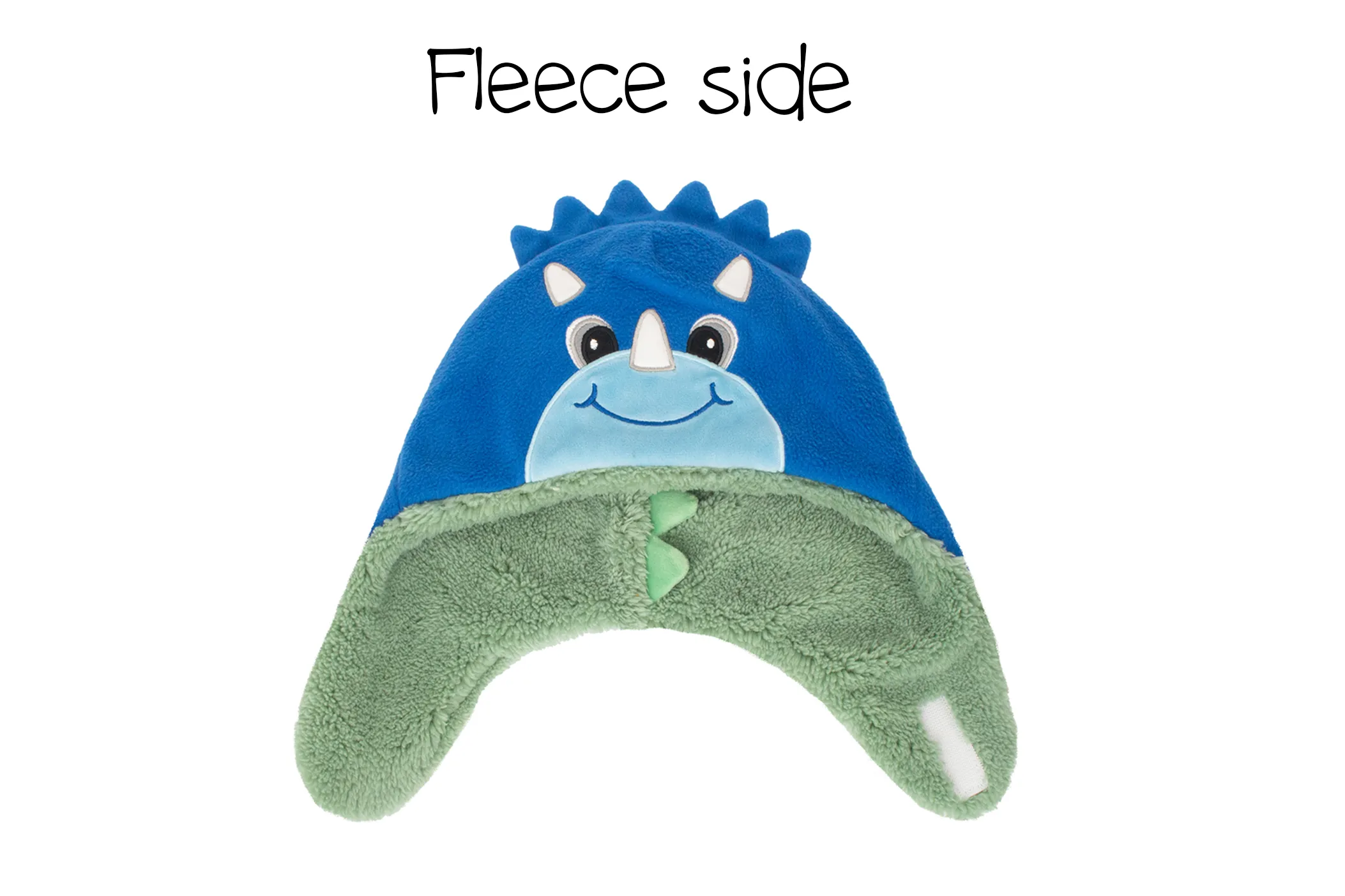 Baby/kids Reversible Sherpa Hat - Dino Green