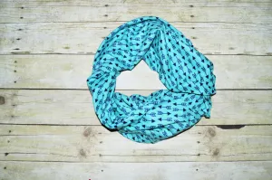 Baby/Toddler arrows infinity scarf, soft baby scarf, trendy baby scarf, arrows infinity baby scarf,girls infinity scarf,teal scarf