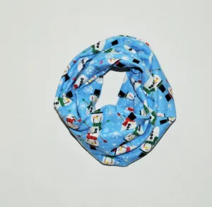 Baby/Toddler infinity scarf, snowman infinity scarf, soft baby scarf, trendy baby scarf,holiday scarf,unisex baby scarf