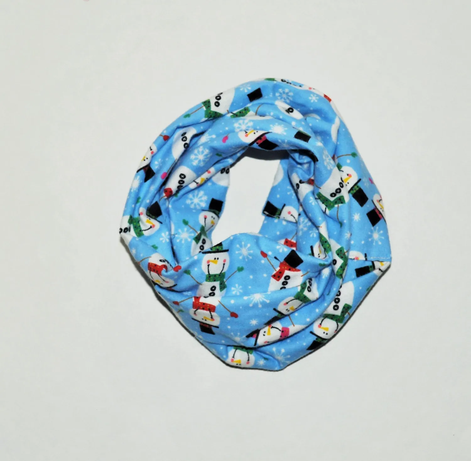 Baby/Toddler infinity scarf, snowman infinity scarf, soft baby scarf, trendy baby scarf,holiday scarf,unisex baby scarf