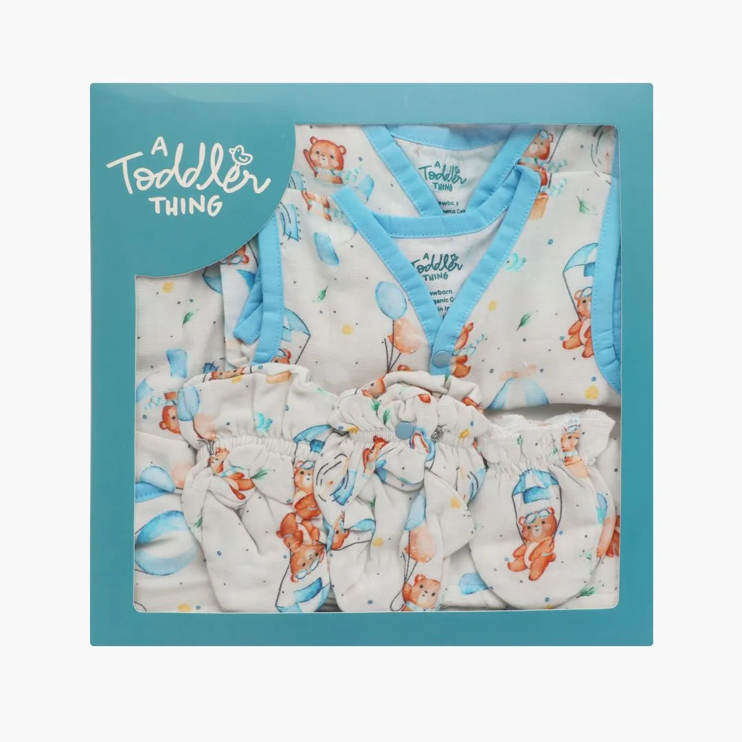 Bear Pops - Muslin 5 Piece Gift Set (0-3 Months)