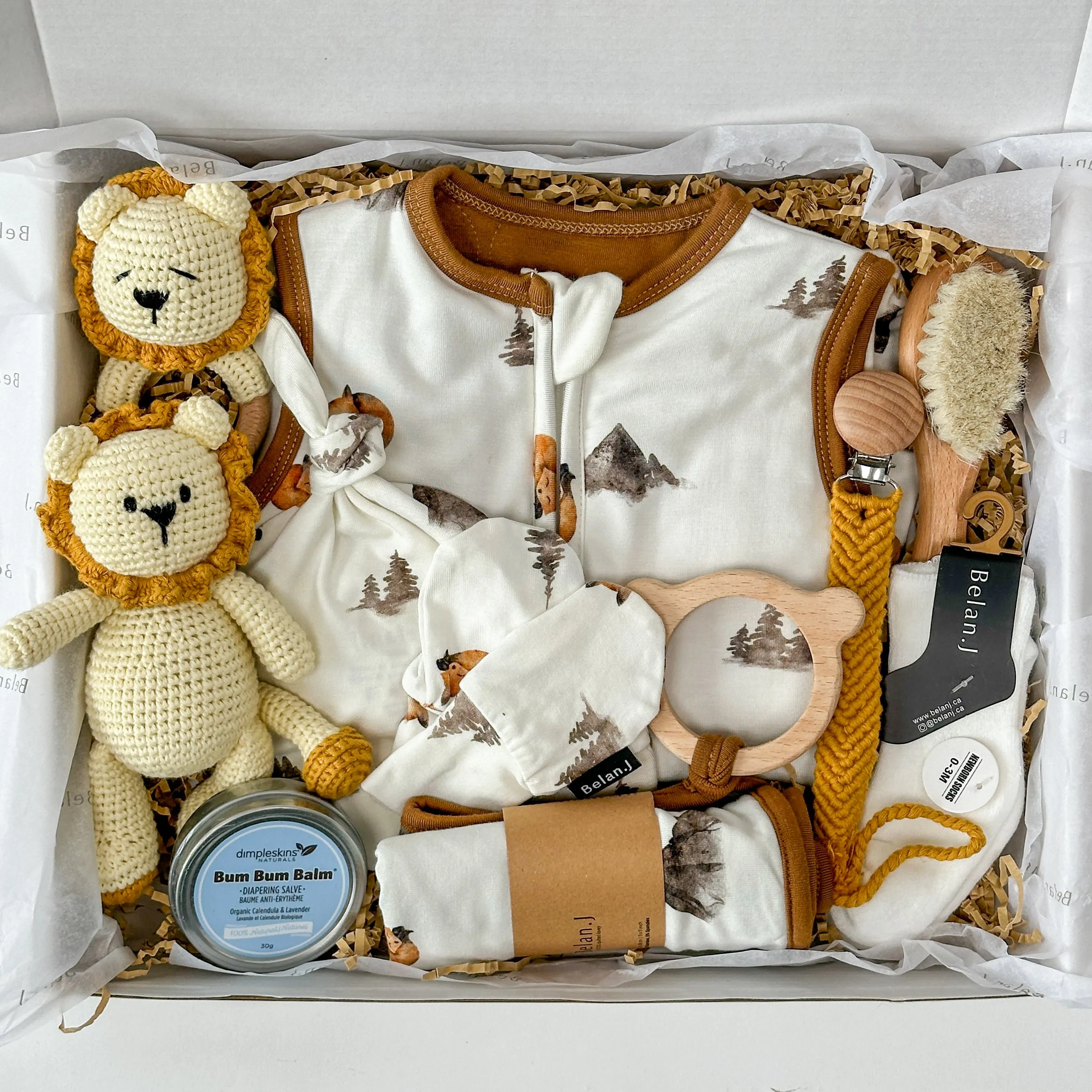 Belan.J Welcome Baby Gift Box - Foxes