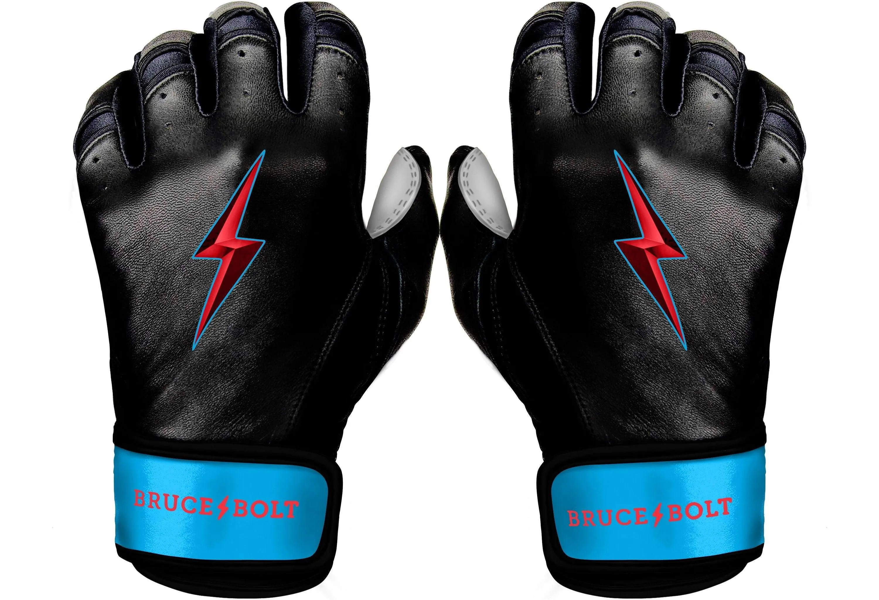 Bruce Bolt PREMIUM PRO BRINSON Series Short Cuff Batting Gloves: Black