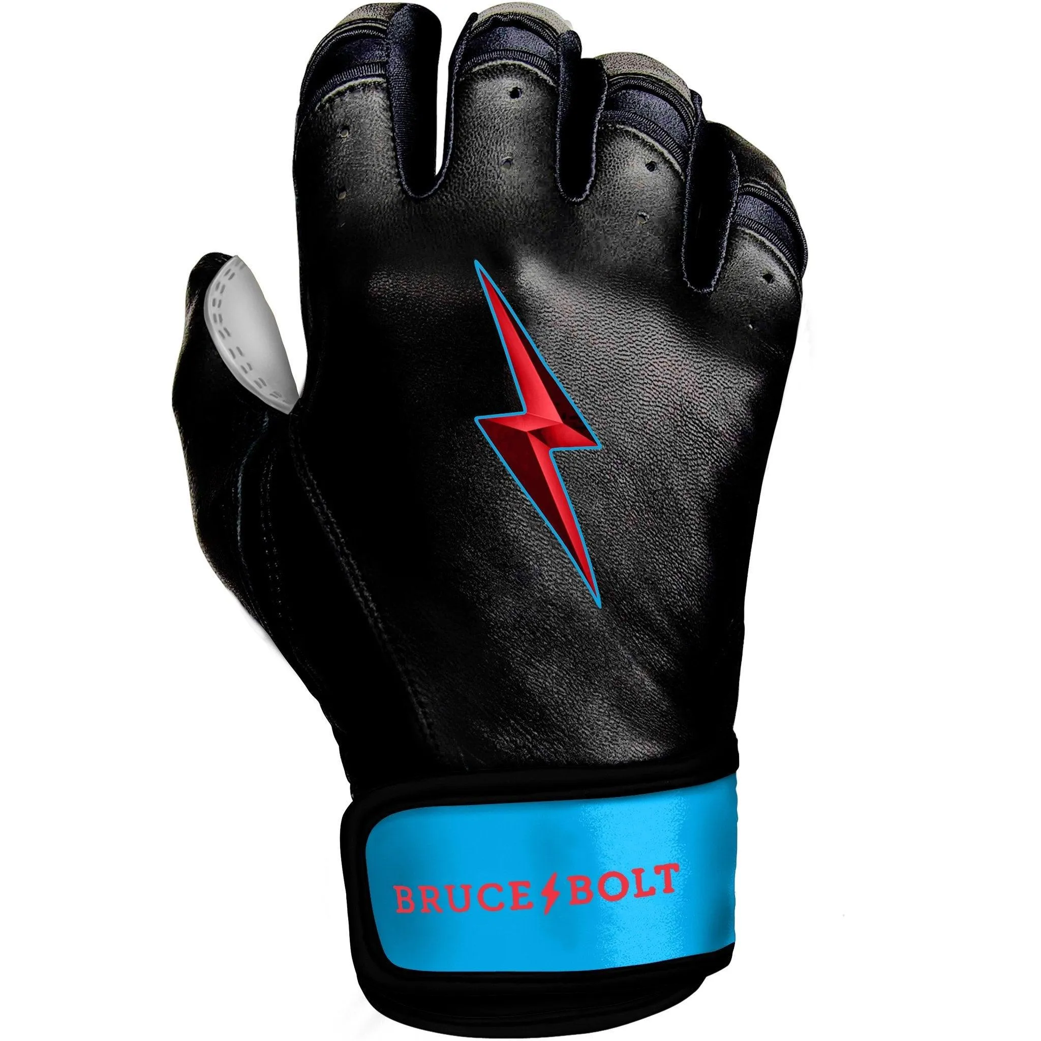 Bruce Bolt PREMIUM PRO BRINSON Series Short Cuff Batting Gloves: Black