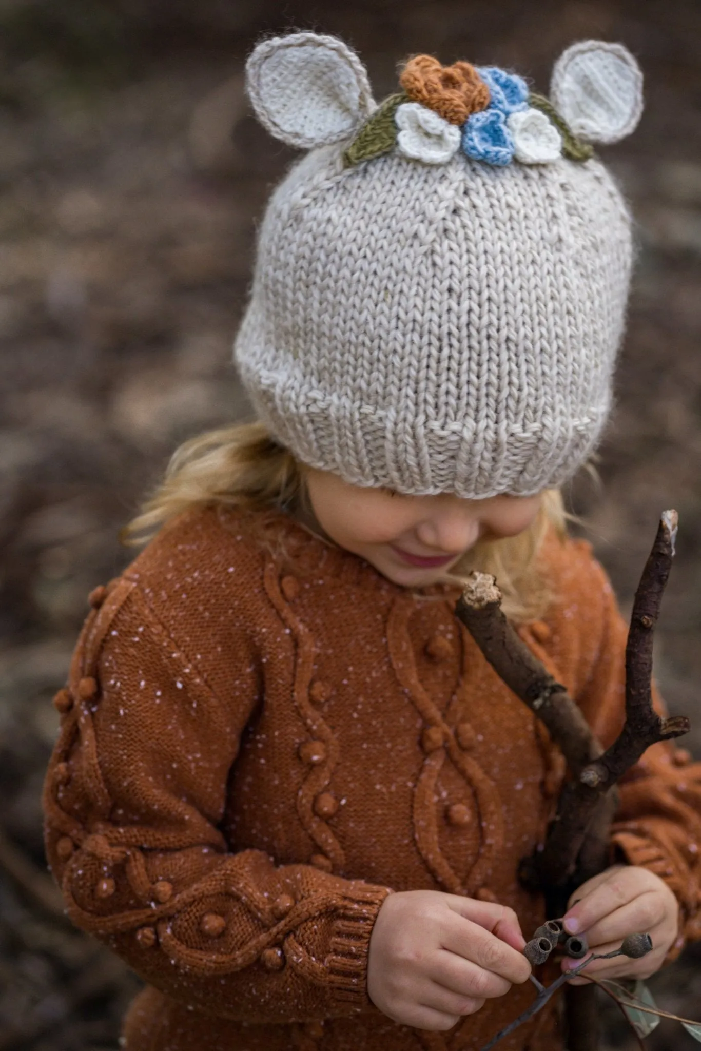 Bunny Bouquet Beanie Oatmeal