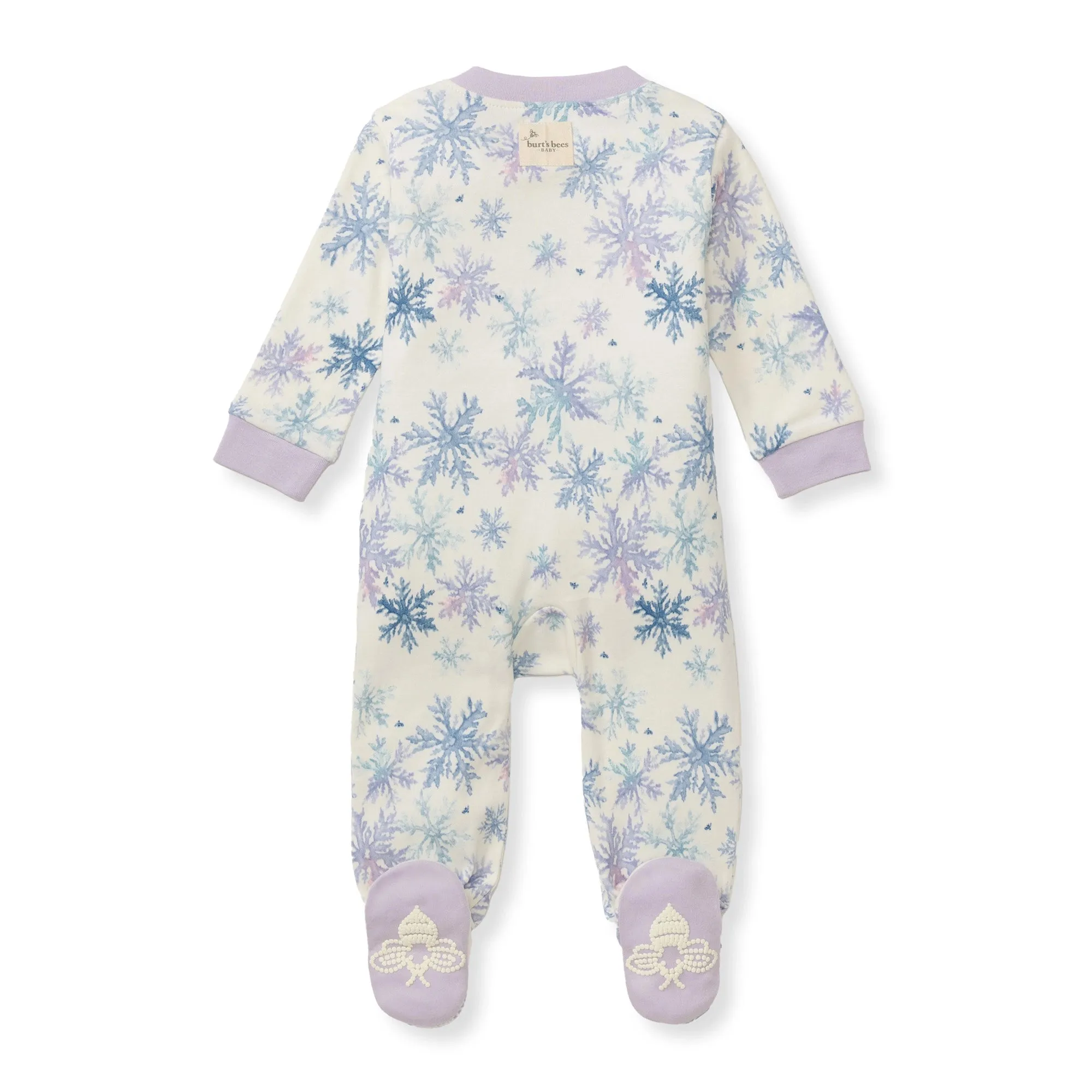 Burt's Bees Organic Baby One-Piece Sleep & Play Snowflake Flurries