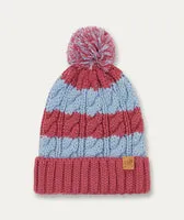 Cable Knit Beanie - Red