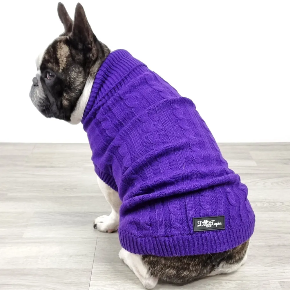 Cable Knit Jumper - Grape