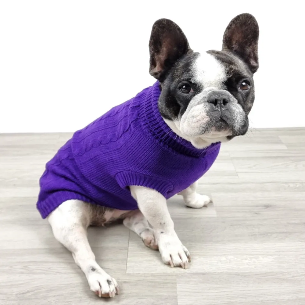 Cable Knit Jumper - Grape