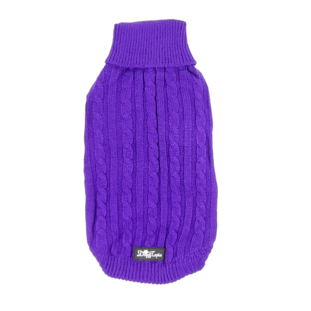 Cable Knit Jumper - Grape