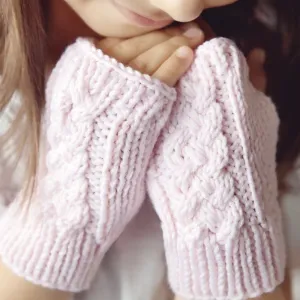 Cabled Fingerless Gloves Knitting Pattern