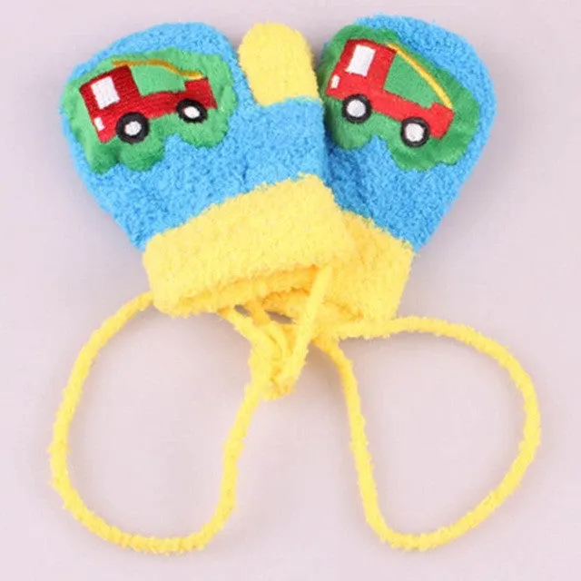 Cartoon winter kids hand toys cute animal gloves for children gift unisex kids thicken warm hand fleece hand protector