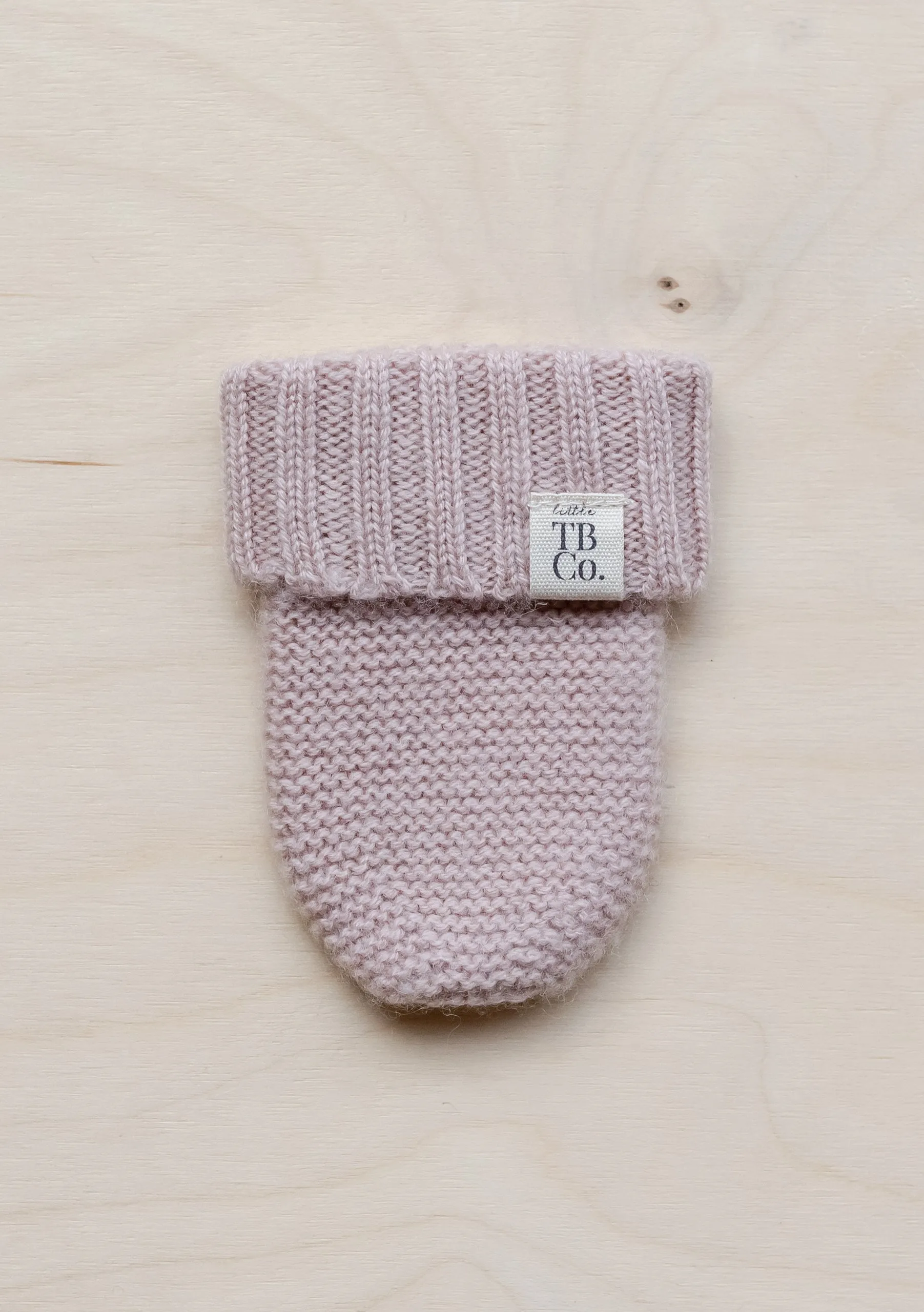 Cashmere & Merino Baby Mittens in Blush