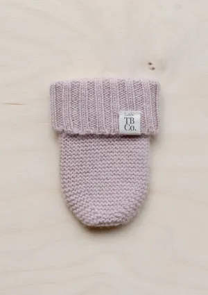 Cashmere & Merino Baby Mittens in Blush