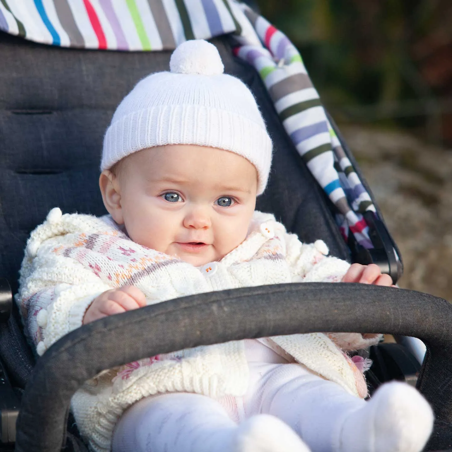 Cashmere Baby Pom Pom Hat