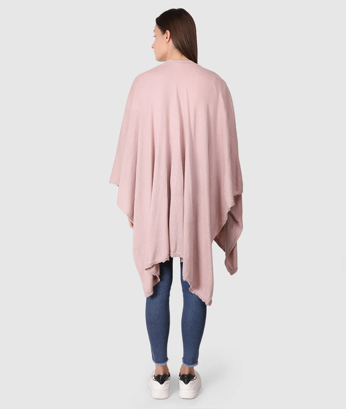 Classic Travel Wrap - Organic Cotton Knitted Light Weight Wrap in Pouch (Cameo Pink)