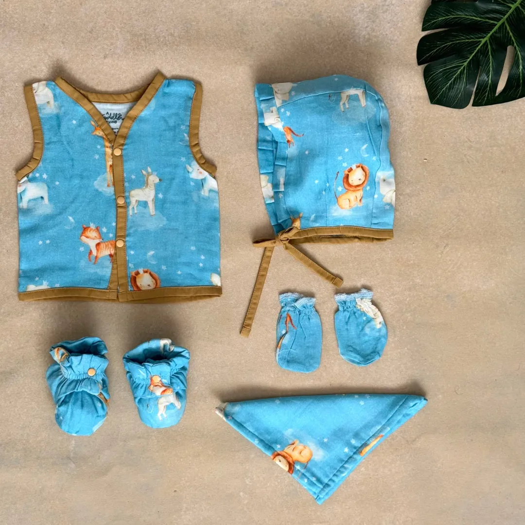 Fishing Fun - Muslin 5 Piece Gift Set (0-3 Months)