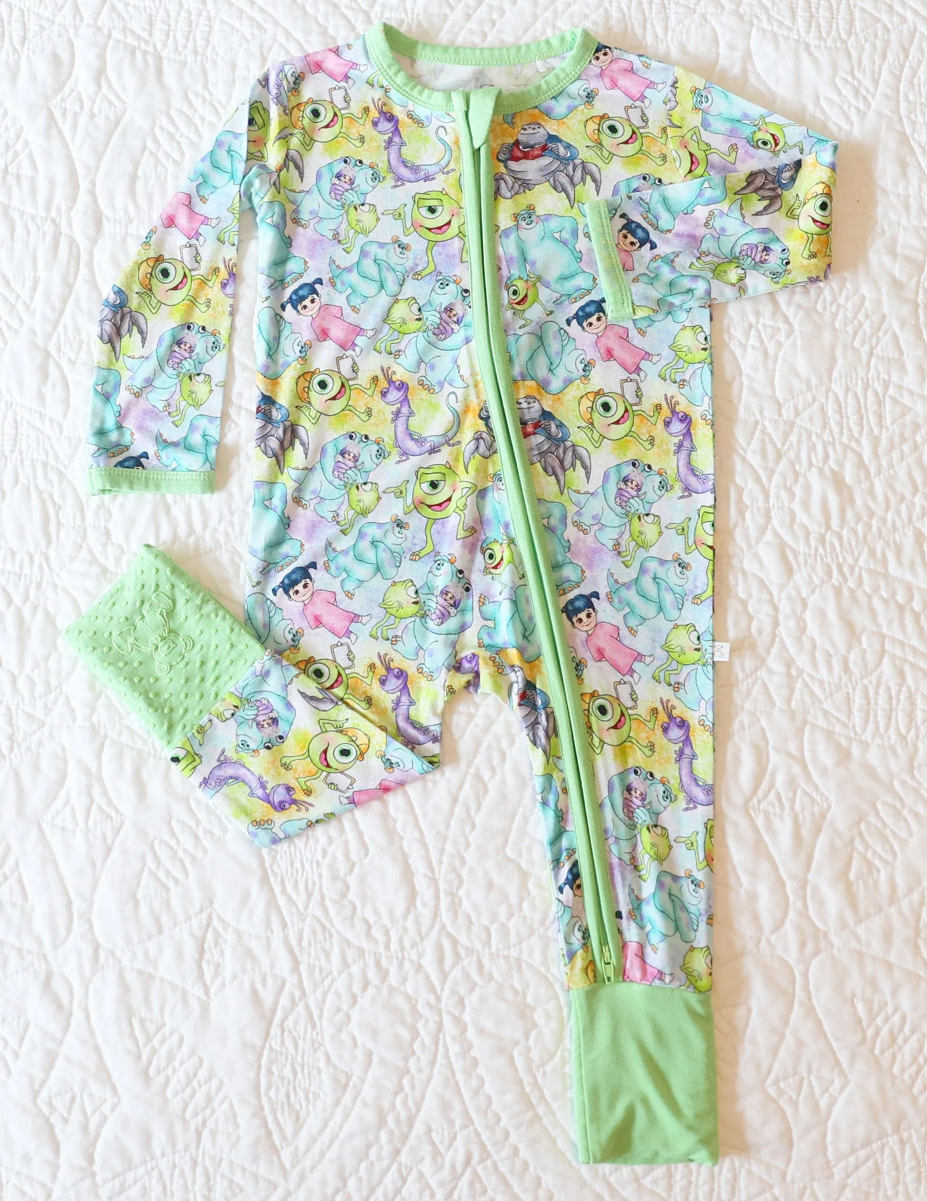 Fluffy Friends Boo & Friends - Bamboo Zippy Romper