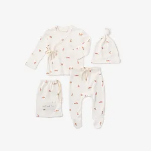 Fox Printed Organic Cotton Layette Set