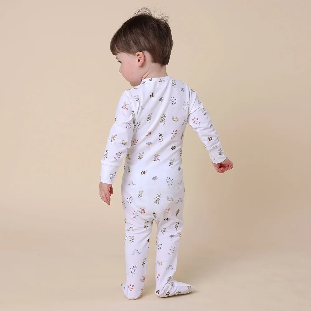 Garden Friends Organic Snuggle Sleepsuit Zip Footie