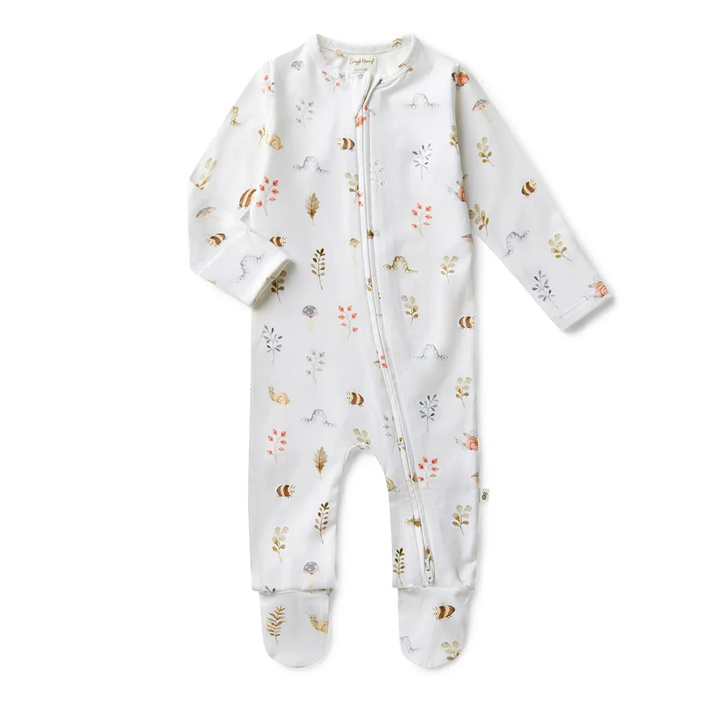 Garden Friends Organic Snuggle Sleepsuit Zip Footie